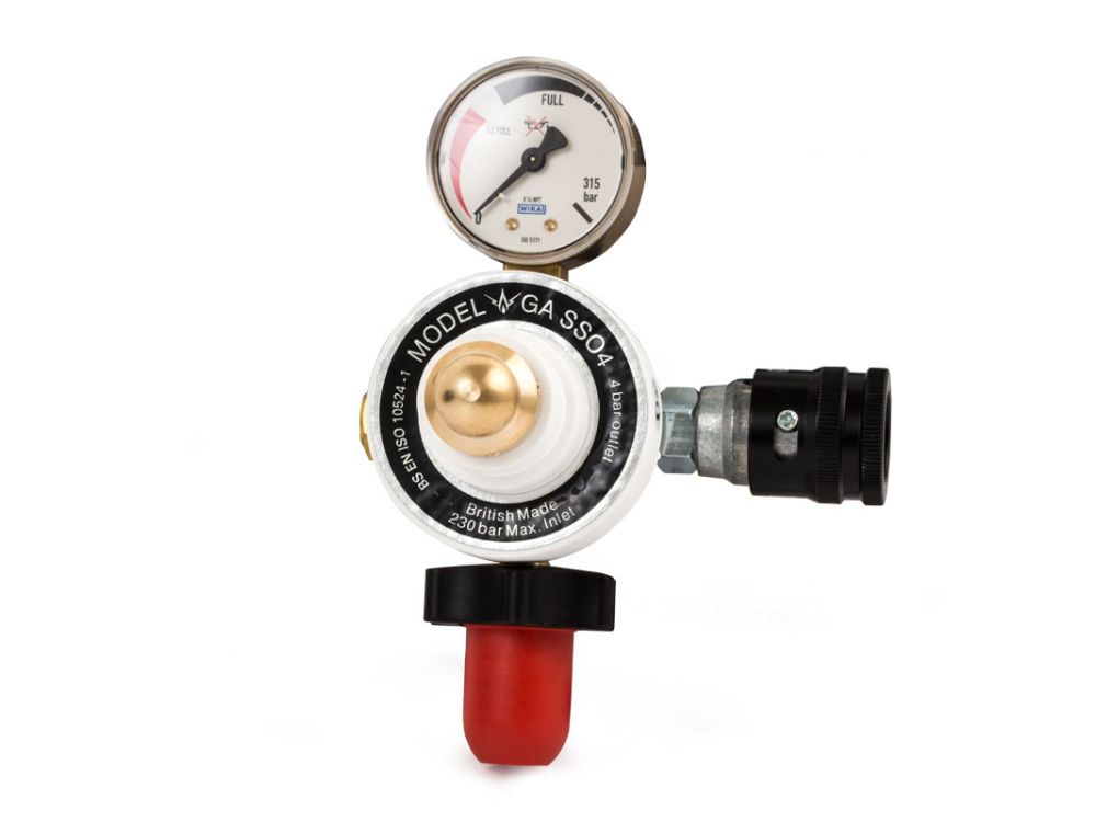 Bullnose Oxygen Single Stage Regulator 4 Bar With Schrader