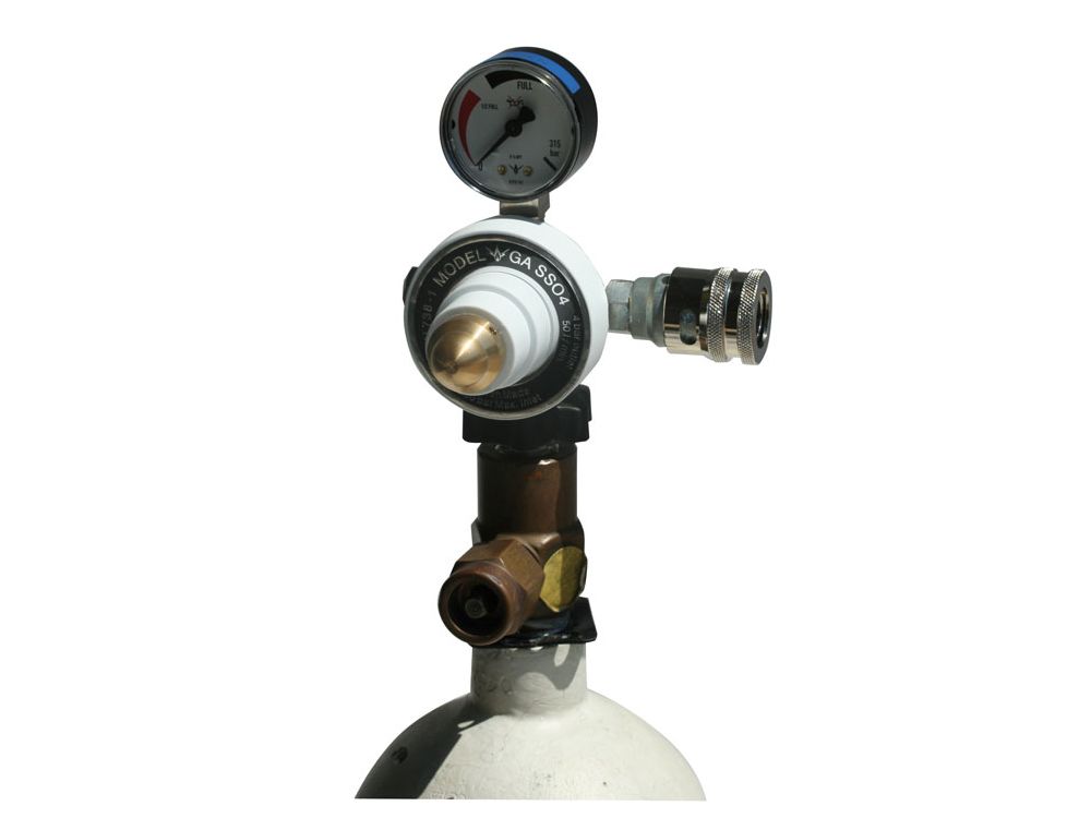 Bullnose Oxygen Single Stage Regulator 4 Bar With Schrader