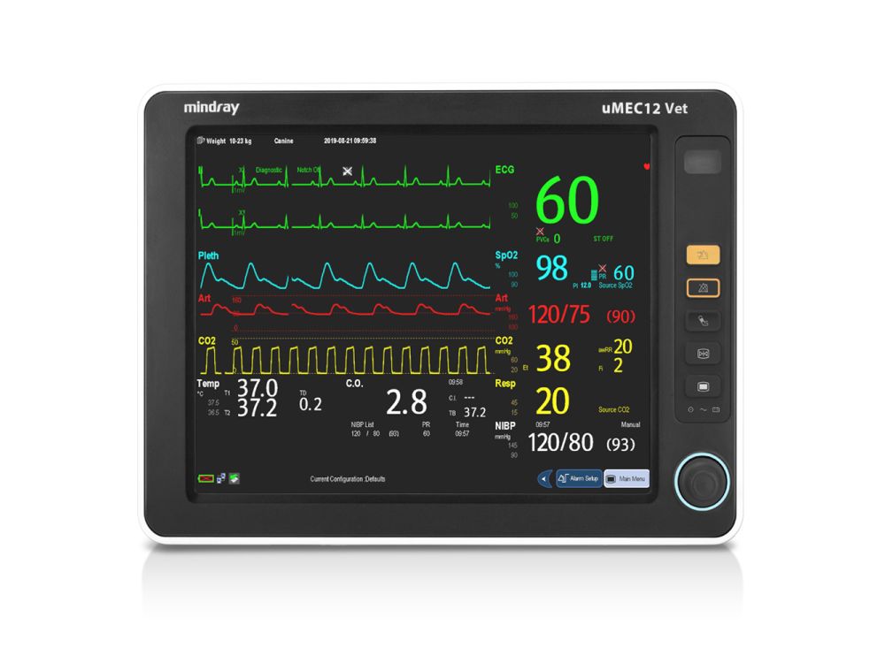 uMEC 12 Monitor - CO2/ECG/Temp/SP02/NIBP/Respiration + Printer