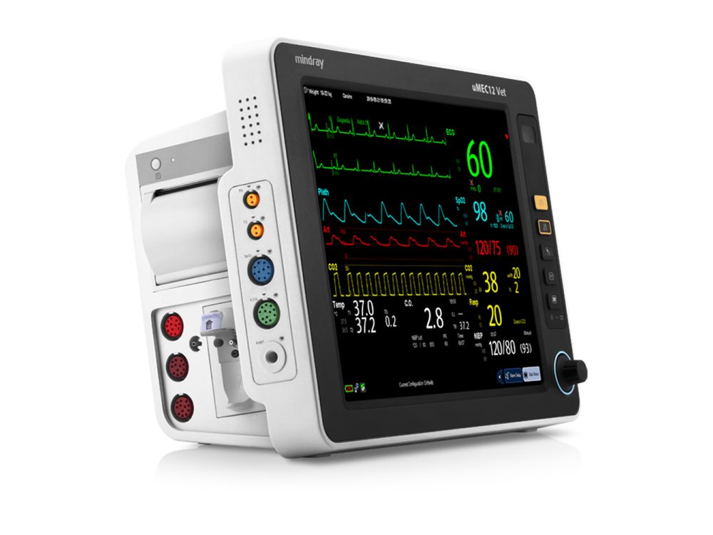 uMEC 12 Monitor - CO2/ECG/Temp/SP02/NIBP/Respiration + Printer