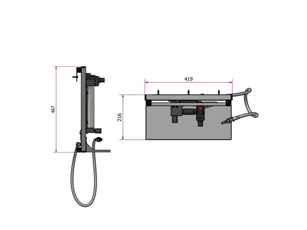 Burtons Wall Mounted Anaesthesia Machine