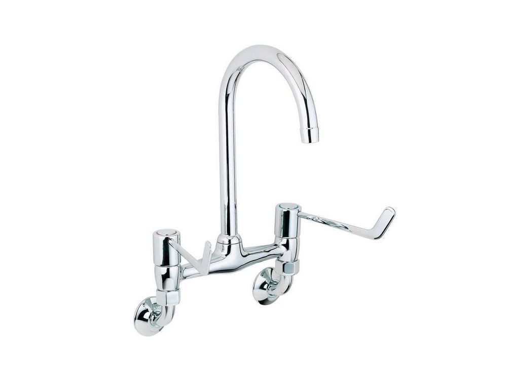 Surgeons Lever Wall Mounted Mixer Tap