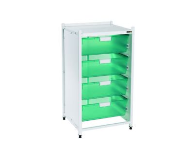 Vista Low Level Module with 4 Double Depth Trays - Green