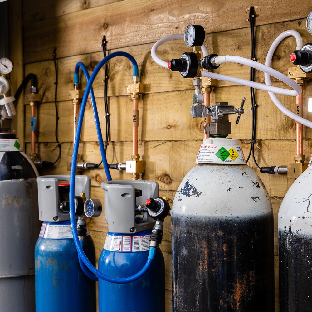 piped gas cylinders